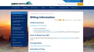 Billing Information – Lower Valley Energy