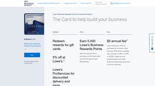American Express Lowe's Business Rewards Card