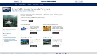 American Express OPEN | Lowe's Business Rewards Card | Rewards ...