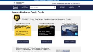 Lowe's Business Credit Cards | Lowe's For Pros