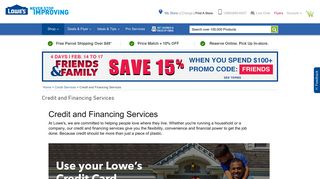 Credit and Financing Services | Lowe's Canada