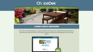 Lowe's Deck Designer | Design a Deck - ChoiceDek