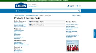 FAQs - Lowe's