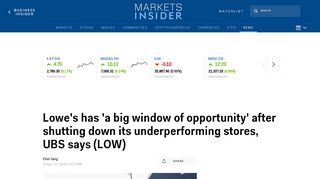 Lowe's has 'a big window of opportunity' after shutting down its ...
