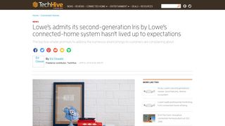 Lowe's admits to shortcomings of its second-generation Iris by Lowe's ...