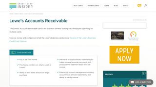 Lowe's Accounts Receivable - Credit Card Insider