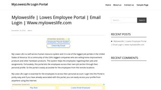 Myloweslife | Lowes Employee Portal | Email Login | www.myloweslife ...