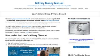 Lowe's Military, Retiree, & Veteran Discount - Military Money Manual