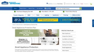Small Appliances Protection Plan | Lowe's Canada