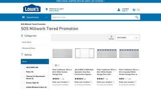 SOS Millwork Tiered Promotion at Lowes.com