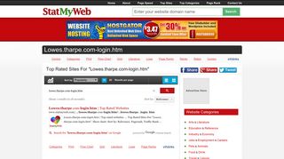 Lowes.tharpe.com-login.htm | Top Rated Websites - Stat My Web