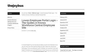 Lowes Employee Portal Login – The Guides in Kronos Workforce ...