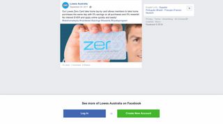 Lowes Australia - Our Lowes Zero Card take home lay-by... | Facebook