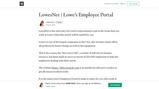 LowesNet | Lowe's Employee Portal – dedex kecil – Medium