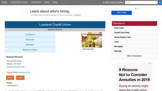 Lowland Credit Union - Newport, TN at 344 West Broadway