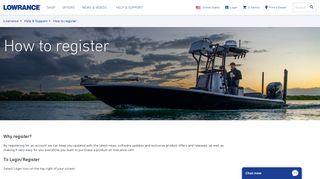 How to register an account on Lowrance.com | USA
