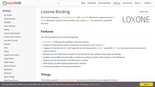 Loxone - Bindings | openHAB