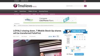 LOYAL3 closing down, T-Mobile Stock Up shares will be transferred ...