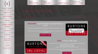 Loyalty Program | Burtons Grill