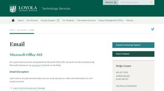 Email - Technology Services - Loyola University Maryland