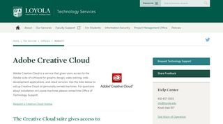 Creative Cloud - Technology Services - Loyola University Maryland