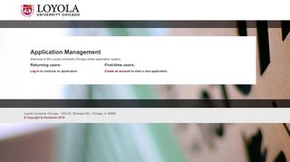 Application Management - Loyola University Chicago