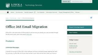 Email Migration - Technology Services - Loyola University Maryland