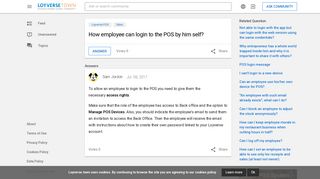 How employee can login to the POS by him self? - Loyverse Community