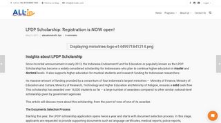 LPDP Scholarship: Registration is NOW open! - ALL-in Eduspace