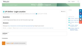 LPI Online - Login Location | Wiley