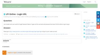 LPI Online - Login URL | Wiley