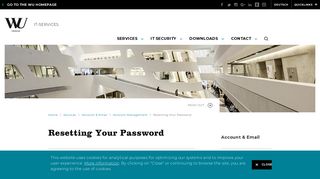 Resetting Your Password - Account Management - WU Vienna