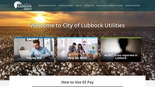 City of Lubbock Utilities: Homepage