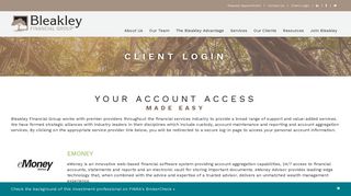Client Login - Bleakley Financial Group