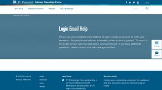 Login Email Help - LPL Financial