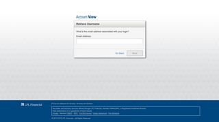 Account View - Forgot Username