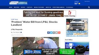 'Problem' Water Bill from LP&L Shocks Landlord - KLBK