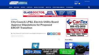 City Council, LP&L Electric Utility Board Approve Stipulations for ...