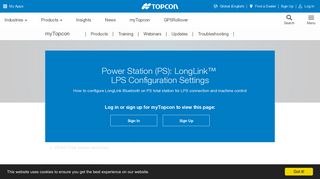 Power Station (PS): LongLink™ LPS Configuration Settings | Topcon ...
