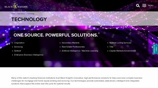 Technology and Software Solutions from Black Knight, Inc.