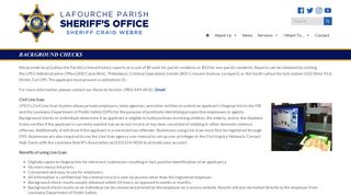 Background Checks – Lafourche Parish Sheriff's Office