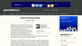 Littlest Pet Shop Online | GamesIndustry.biz