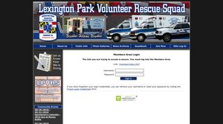 Members Area Login - Lexington Park Volunteer Rescue Squad
