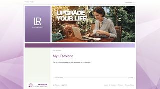 My LR-World - SSO non MyLR user | Official Website LR Health ...