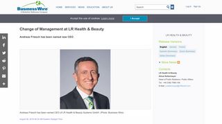 Change of Management at LR Health & Beauty | Business Wire