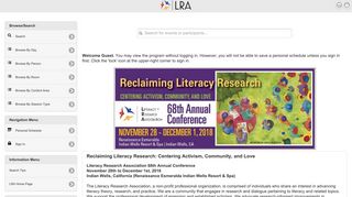 Literacy Research Association Annual Conference 2018