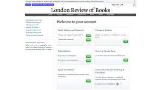 Your account · LRB - London Review of Books