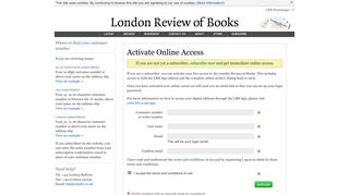Register for Online Access - London Review of Books