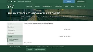 LRD Law at Work 2018 now available online - rmt