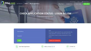 Login page to retrieve your visa - iVisa